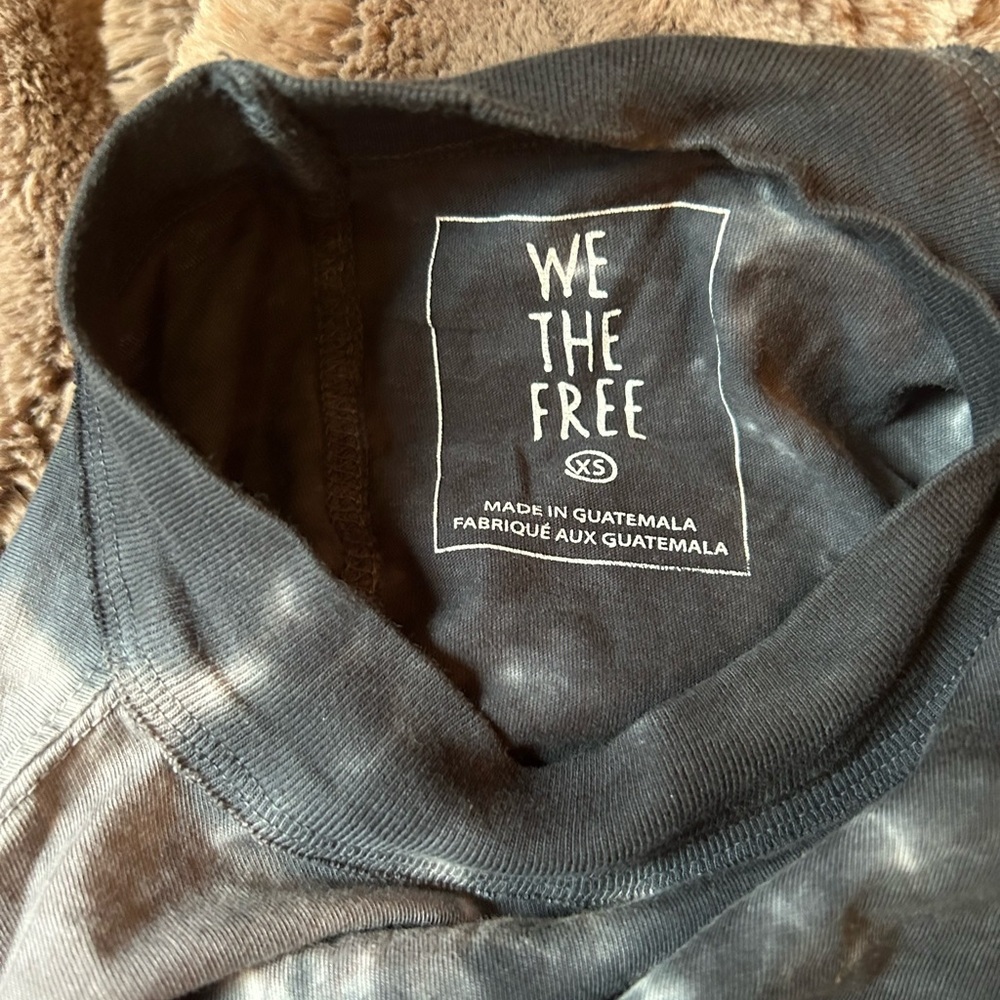 We The Free Women’s Black Grey Tie Dye Mock Neck Long Sleeve Top - Picture 12 of 13